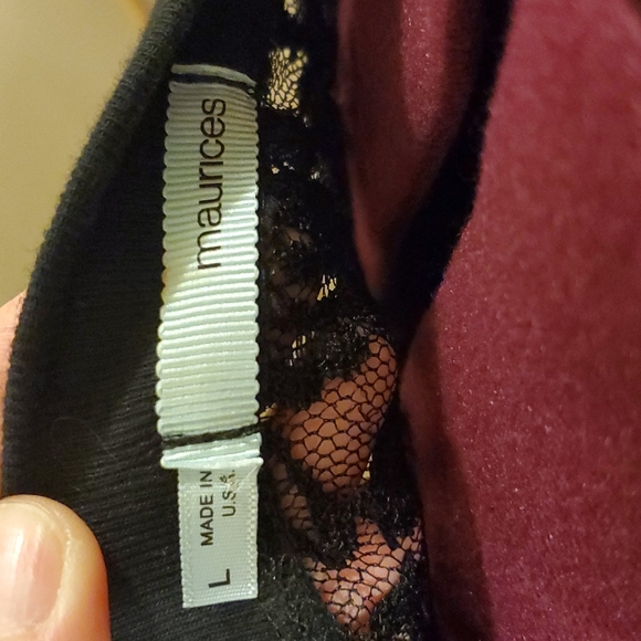 🖤Maurices🖤 Black lace top, size L - Picture 5 of 10